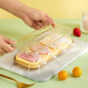 <b>Ice</b> <b>Cream</b> Molds Plastic 4 Cavities Removable Lid Household Popsicle <b>Maker</b> For Kids And Family Use - Product Image 1