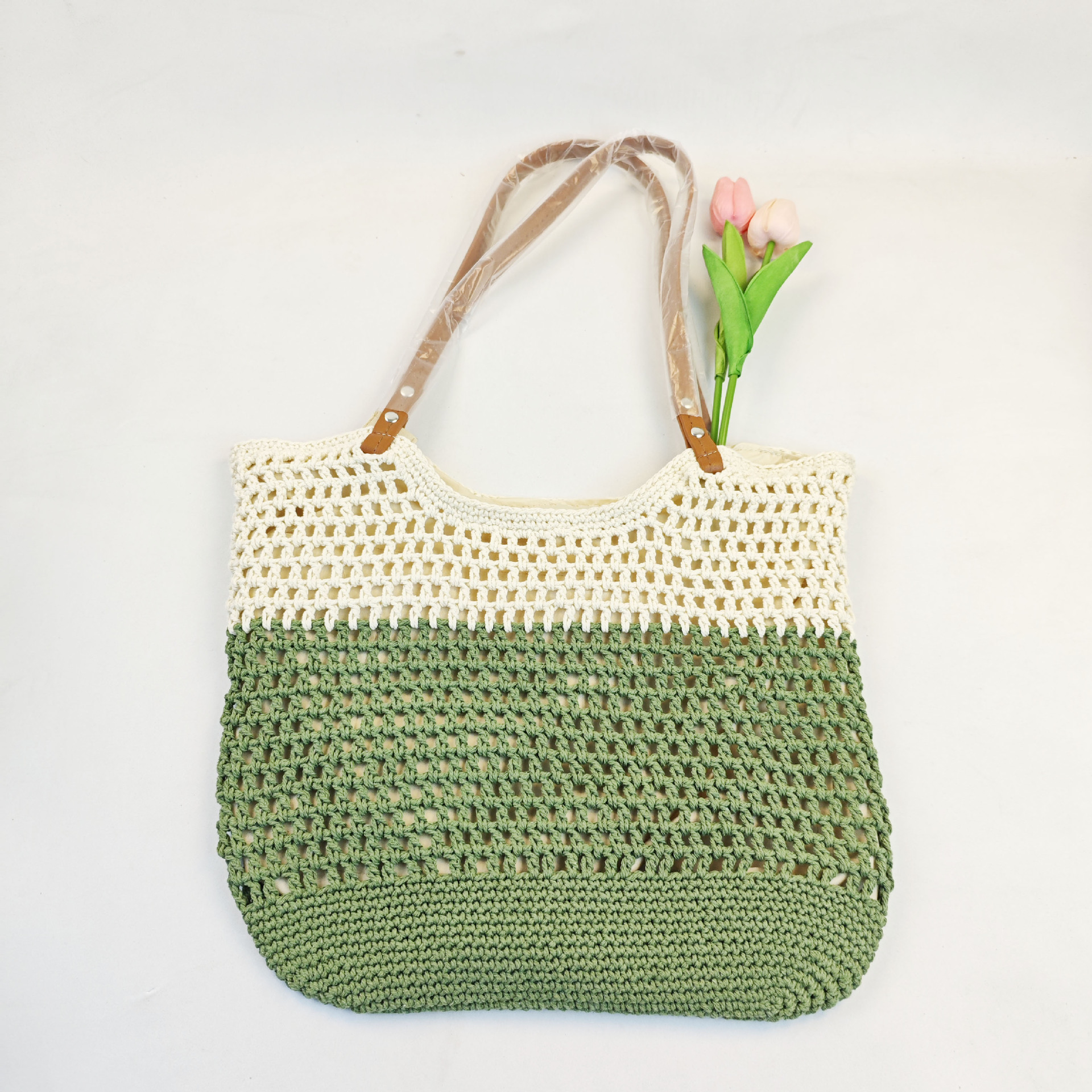 Green with white-38 by 38