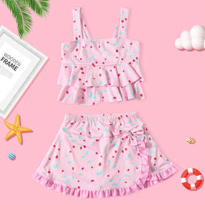 Summer New Princess Dress Style <span class=keywords><strong>Maillot</strong></span> <span class=keywords><strong>de</strong></span> <span class=keywords><strong>bain</strong></span> pour filles Bikini deux pièces pour enfants grands et bébés - Product Image 4