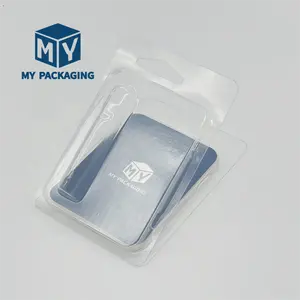 Couvercle en PET transparent Blister à clapet réutilisable avec cintre en plastique et carte en papier pour pot en verre de cire Dab résistant aux enfants