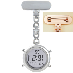 Relógio de Enfermeira Retrátil com Clipe de Lapela, Capa de Silicone, Broche e Crachá para Médicos - Product Image 4