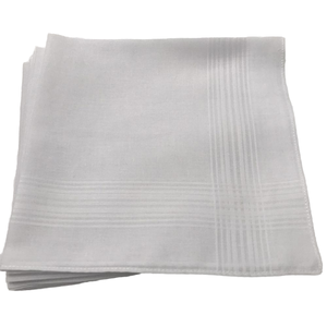 <span class=keywords><strong>Pañuelos</strong></span> de Satén 100% Algodón <span class=keywords><strong>para</strong></span> <span class=keywords><strong>Hombre</strong></span>, Tamaño Personalizado, Estilo a Rayas, Pañuelo de Bolsillo Completamente Blanco de Alta Calidad - Product Image 2