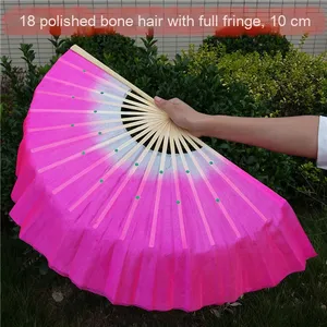 Abanicos de Bambú Hechos a Mano de 32 cm, Ecológicos, con Forro de Poliéster, Estilo Fiesta, Regalo de Boda, Artesanía - Product Image 6
