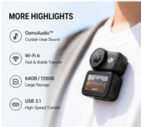 Nouvelle caméra d'action miniature Osmo Nano 4K, caméra portable pour vlog, capteur 1/1.3'', montage magnétique, WiFi6, caméra sportive portable