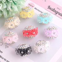 Perles en forme de rose à trou droit pour DIY : chaîne de téléphone portable, porte-clés, sac, stylo