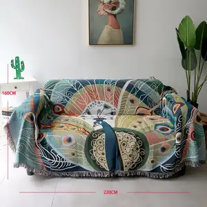 OEM ODM CUSTOM Woven Blanket Woven Tapestry Blanket Woven Wall Tapestry