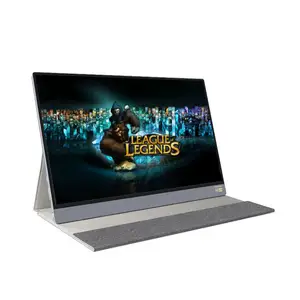 Monitor portátil para videojuegos, pantalla táctil HD de 15,6 pulgadas, con batería