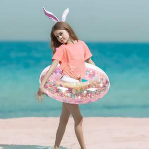 ห่วงยางว่ายน้ำรูปหางนางเงือกประดับเลื่อม - Product Image 5