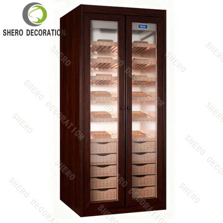Custom Retail Store Design Fixtures Cigar Display Glass Display Cabinet ...