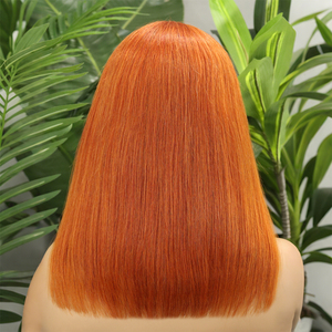 FH #350 Colored Straight Human Hair <b>Bob</b> <b>Wigs</b> 13x4 Transparent Lace Frontal Vietnamese Hair Short <b>Wig</b> - Product Image 2