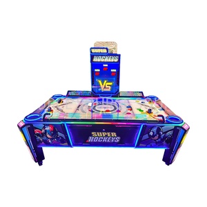 SOURCE Grande taille incurvée à jetons Table de hockey à air électrique Machine de jeu d'arcade ami meilleur jeu choisi - Product Image 1
