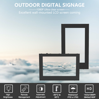 75 86 98 pulgadas 4K LCD Pantalla de montaje en pared para exteriores Señalización IP65 IP55 Quiosco de reproductor de publicidad con pantalla horizontal o vertical