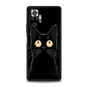 Coque de téléphone pour Xiaomi <span class=keywords><strong>Redmi</strong></span> <span class=keywords><strong>Note</strong></span> 14 13 12 5G 11 10 Pro Plus 4G 9S 9 14C 13C 12C 10C 9C 9A Couverture Artistique Chat Noir Nuit Étoilée - Product Image 5