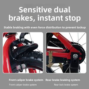 Vélo Enfant 12-18 Pouces à Siège Réglable, Fourche en Acier et Roues d'Apprentissage, Panier, Couleurs Multiples, pour Enfants - Product Image 4