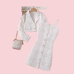 Tenue de princesse élégante de style occidental pour filles, robe à bretelles noires + <span class=keywords><strong>veste</strong></span> de soirée à manches longues, vêtements pour enfants - Product Image 6