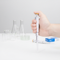 Mini-pipette de laboratoire mécanique à volume fixe monocanal, nouveau style, 5-300 µl, pour la manipulation des liquides