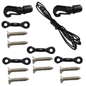 Outdoor Storage Hook <b>Set</b> With 7Mm Elastic Rope And Stainless Steel <b>Screws</b> For Garage Organization Heavy Duty Use - Product Image 4