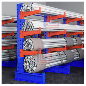 重型悬臂式货架（无前柱）工业管道仓储货架系统，适用于仓库钢棒/木材存放 - Product Image 3