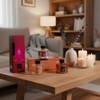 Ensemble de diffuseur de roseaux de luxe Huile essentielle naturelle Parfum d'intérieur Bouteille en verre Désodorisant pour la maison Chambre Bureau Aromathérapie