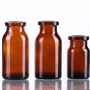 amber molded borosilicate glass vials for injection antibiotics