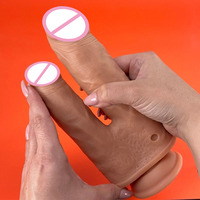 Vibromasseur réaliste à double pénétration vaginale et anale, télécommandé, avec fonction de rotation, pour femmes