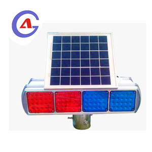 Feu de signalisation solaire à LED haute luminosité clignotant, balise de sécurité routière à énergie solaire pour la signalisation de chantier et la rappelisation de barrière routière - Product Image 1
