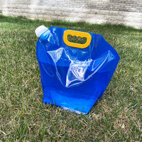 Envase de Bebidas Personalizado Transparente de Grado Alimenticio para Cerveza, Jugo, Agua, Bolsa de Agua Plegable Portátil de 2L 5L con Boquilla de Plástico