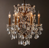 Lustre en cristal Empire Luxury, en fer forgé, pour salon, salle à manger, villa, duplex, mariage, hôtel