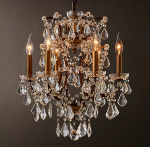 Lámpara Colgante <span class=keywords><strong>de</strong></span> Cristal <span class=keywords><strong>de</strong></span> Lujo Estilo Empire, Araña <span class=keywords><strong>de</strong></span> Cristal y Hierro Forjado para Sala <span class=keywords><strong>de</strong></span> Estar, Comedor, Villa, Dúplex, Bodas, Hotel - Product Image 4