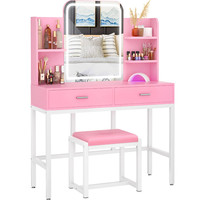 Table de luxe chinoise pour femmes Miroir de meubles miroir Tiroir de maquillage Coiffeuse Table de coiffeuse avec miroir et lumière