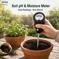 IMHOO ZD-06 Testeur d'humidité et de pH du sol, sonde longue de 295 mm, analogique, pour jardin, serre, ODM, CE, étanche