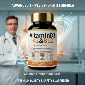 Gélules de Vitamine D3 K2 <span class=keywords><strong>B12</strong></span> Haute Puissance pour le Soutien Osseux, Cardiaque et Immunitaire – Complexe Triple Force pour le Métabolisme Énergétique - Product Image 6