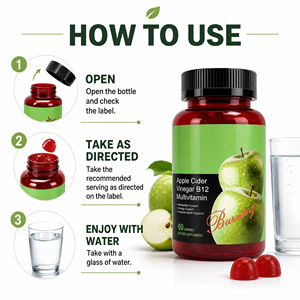 Gommes multivitaminées B-Complex pour adultes, soutien immunitaire, sans OGM, végétaliennes, 2 gommes/portion, 60 unités, étiquette privée OEM - Product Image 4