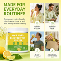 Poudre d'hydratation électrolytique naturelle au citron et au citron vert OEM – Remise en forme rapide, énergie et bien-être pour la récupération sportive