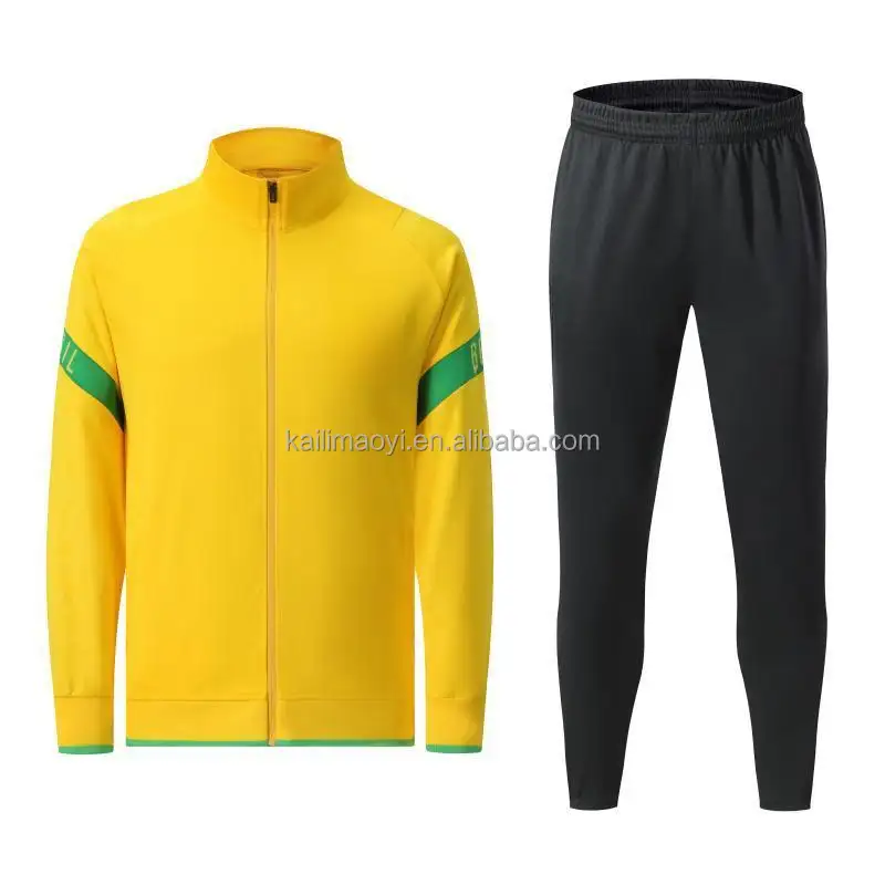 Adultos crianças futebol jerseys conjuntos respirável quickdry 100 poliéster Neymar jersey brasil futebol jersey amarelo e verde