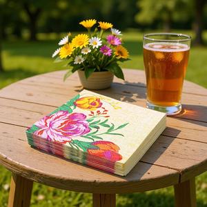 Servilletas de Papel de Alta Calidad, Ecológicas, de Pulpa de Madera Virgen, con Impresión Floral <span class=keywords><strong>Retro</strong></span>, Suministro Directo de Fábrica - Product Image 2