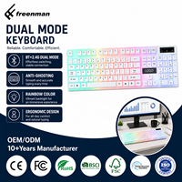 Clavier de jeu sans fil 104 touches rétroéclairé RGB à membrane silencieuse anti-ghosting Type-C programmable Fabricant OEM ODM