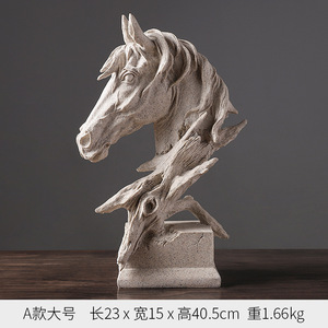 <strong>Retro</strong> Horse Head Ornaments Home <strong>Decoration</strong> Office Ornaments Resin Crafts <strong>Decoration</strong> - Product Image 5