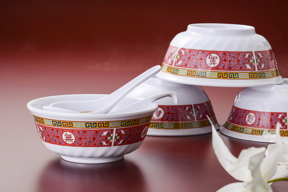 中国食器　中華 楽天市場】紅花祥 八角皿 中華食器 八角皿 業務用 日本製 磁器