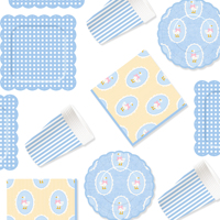 DAMAI Ensemble de vaisselle jetable à motif gaufre sur le thème des animaux modernes (oie) pour fête d'anniversaire, assiettes, serviettes et gobelets – Meilleures ventes