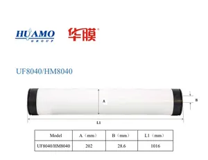 Nanofilters Voor Waterzuivering Uf8040/Hm8040 Huamo Holle Vezel Ultrafiltratie Membraan