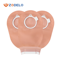 Pochette de colostomie médicale Zodelo certifiée ISO CE, deux pièces, opaque, anti-fuite, drainable pour soins de stomie et d'iléostomie