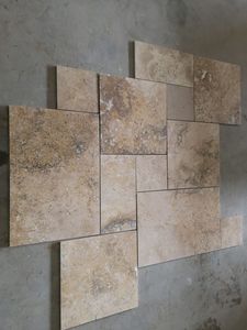 Không hàn lỗ bề mặt cổ quá trình pháp thiết kế mô hình trong nhà và ngoài trời hỗn hợp màu 10mm travertine đá gạch - Product Image 4