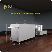 Chariot pliant portable en acier inoxydable et bois pour aliments, stand de vente commercial personnalisé en couleur pour marché extérieur