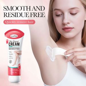 Crème dépilatoire pour femmes SADOER, vente en gros, vente chaude, extrait de pêche, hydratante, indolore, lissante pour le corps - Product Image 3