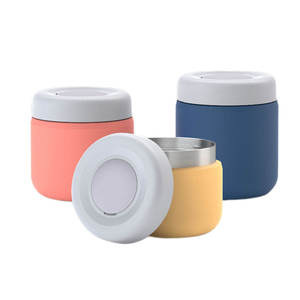 BPA-Free Food Container Insulated Vacuum Stainless Steel Double Walled Straight Food Flask 280ml 350ml 480ml