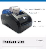 Jp-58h Printer penerimaan termal biru/gigi Mini genggam 58mm