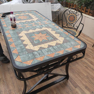 Meubles de patio modernes de haute qualité en gros, table et chaises de salle à manger en <span class=keywords><strong>fer</strong></span> <span class=keywords><strong>forgé</strong></span> pour l'<span class=keywords><strong>extérieur</strong></span> - Product Image 4