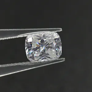 Almofada de cor folgada, preço de fábrica 2ct 6*8mm def pedra preciosa branca moissanite diamante