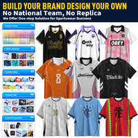 Camiseta de Fútbol Personalizada OEM Estilo Urbano Holgado con Hombros Caídos, Cuello Polo Acanalado, Estilo Vintage para Equipos